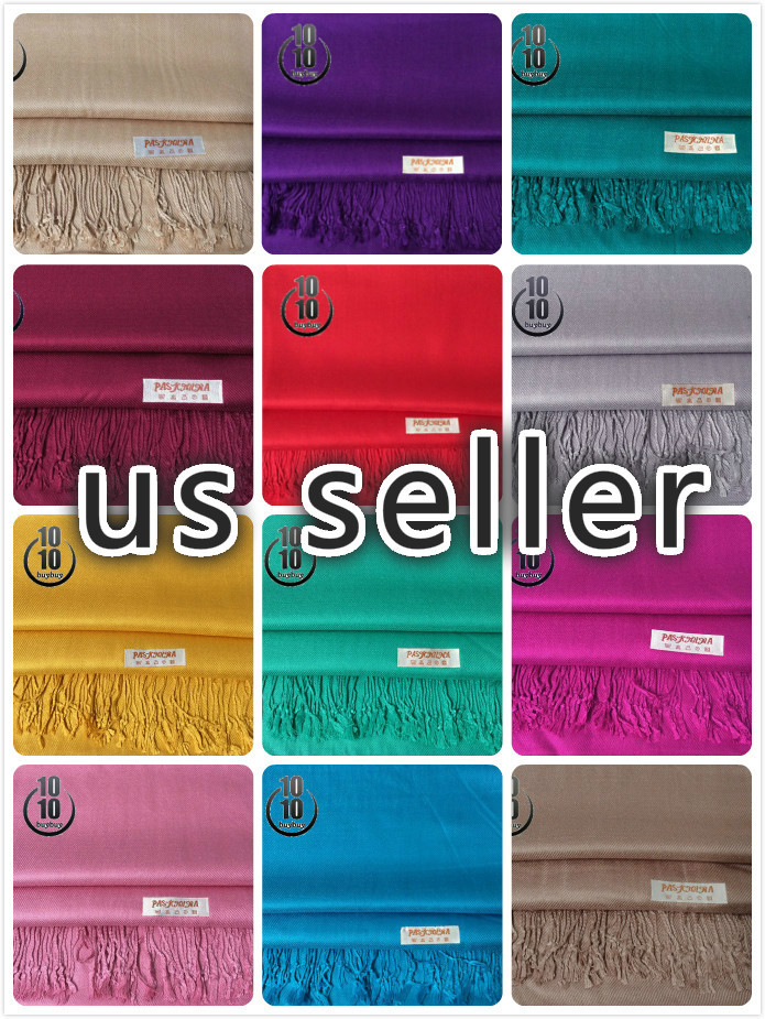 Soft Silky pashmina Shawl Wrap Women Pashmina Solid Scarf Stole Ladies Scarf