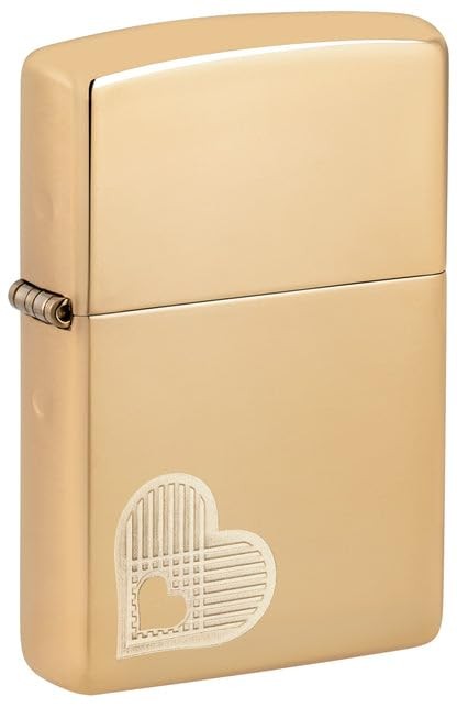 Zippo Lighter - Customized Engraved Message on Windproof Heart Design 46281