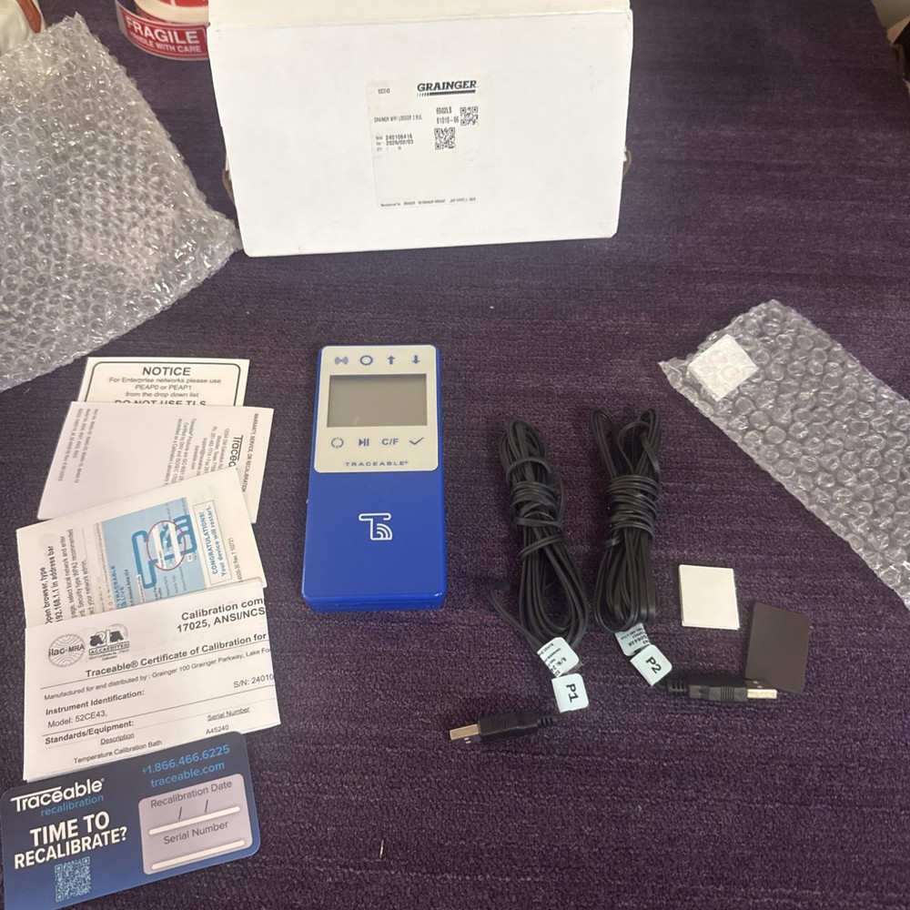 NEW, Traceable Wi-Fi Data Logging Refrigerator/Freezer Thermometer W/ Probe