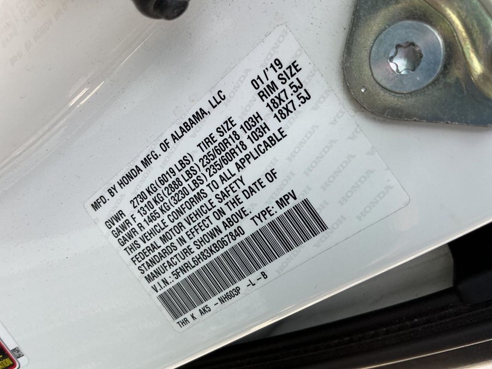 ODYSSEY 2019 Glove Box 4922867