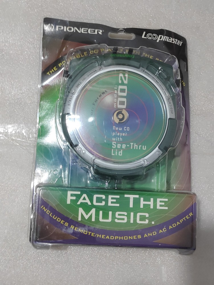 New  Old Stock, Untested, Pioneer Loopmaster PCD-002 Clear Portable CD Player