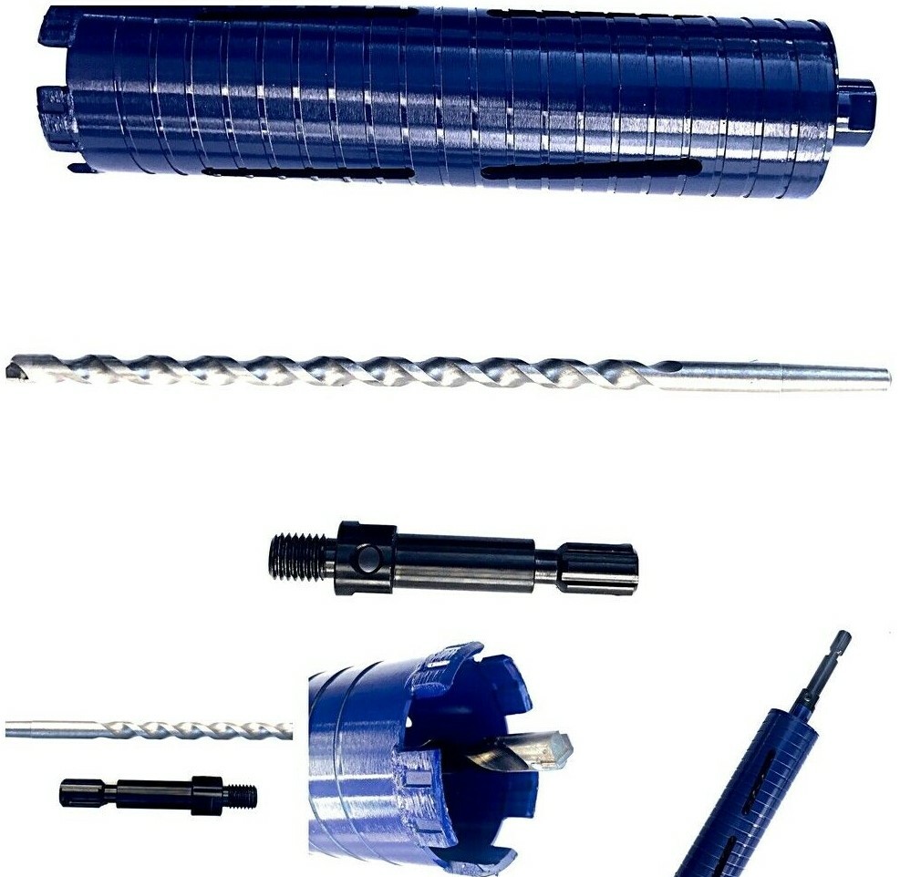 3" Dry Diamond Core Bit for Concrete with SDS MAX Adapter & Pilot bit