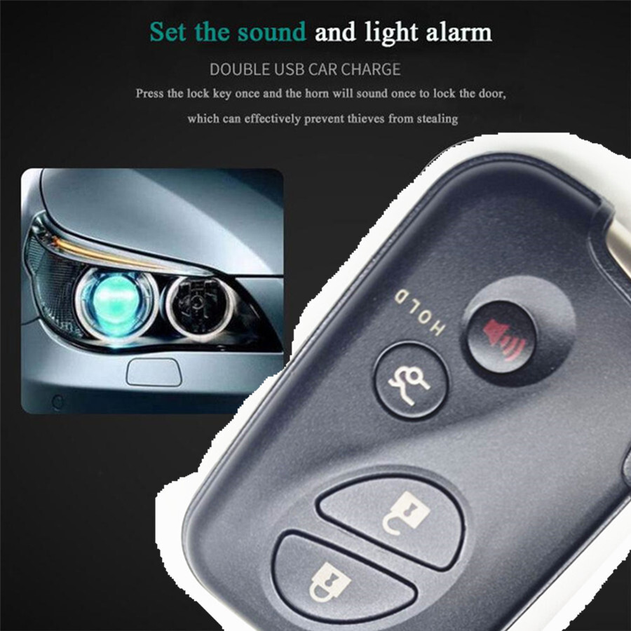 Car Keyless Entry Engine Start Security Alarm System Push Button Remote Control