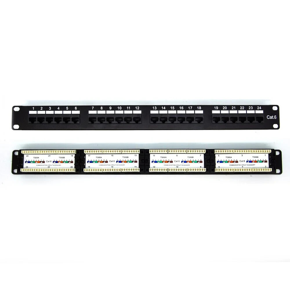 CAT6 110 Type Patch Panel 24 Port Rackmount