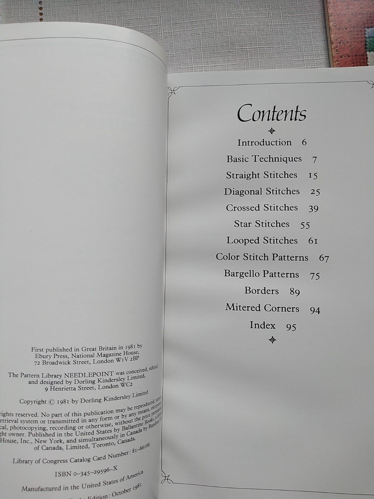 2 Needlepoint Pattern Instruction Books: The Pattern Library/Needlepoint & You