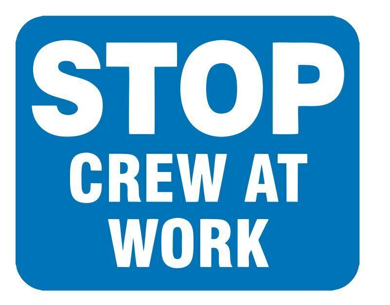 Stop Crew At Work Railroad Railway Train Sticker Decal