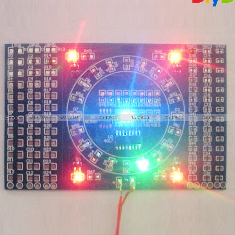 DIY SMD Rotating LED SMD Components Soldering Practice Board Skill Training Kit