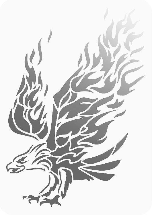 7"x10" Plastic Stencil - Eagle (SA462)*****