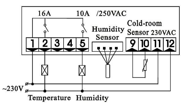 SF-469B automatic temperature and humidity controller -45°C ~ 120°C 250V