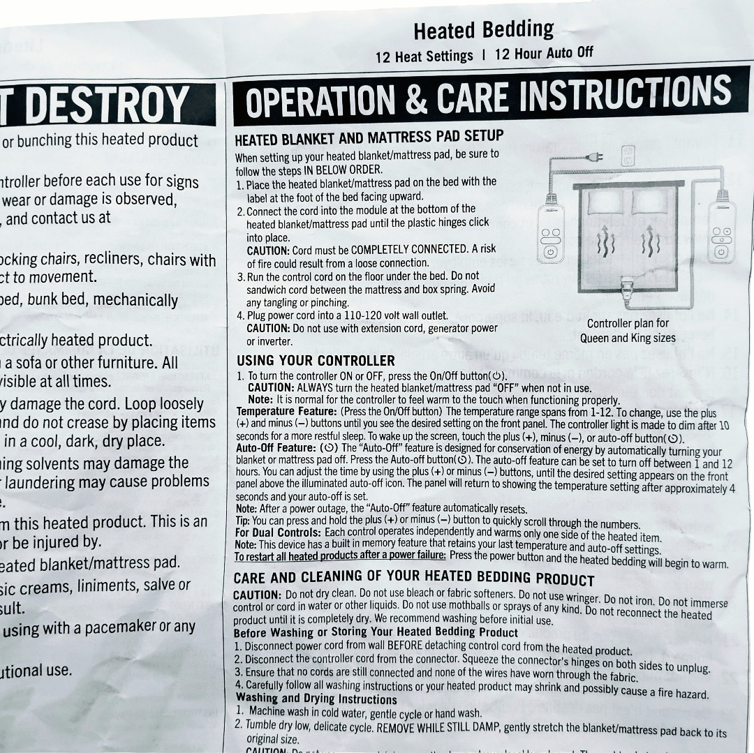 Sunbeam Mattress Heated Pad Remote Controller BCCL-A24-TF *** New ***