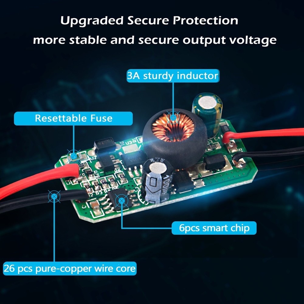 Mini USB Hardwire Kit for Dash Cams - Continuous Power with Protective Features