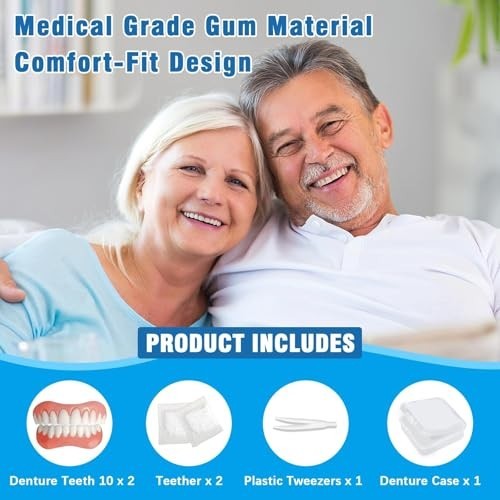 Moldable False Teeth Silicone Dentures Upper Lower Veneers Set 1PC