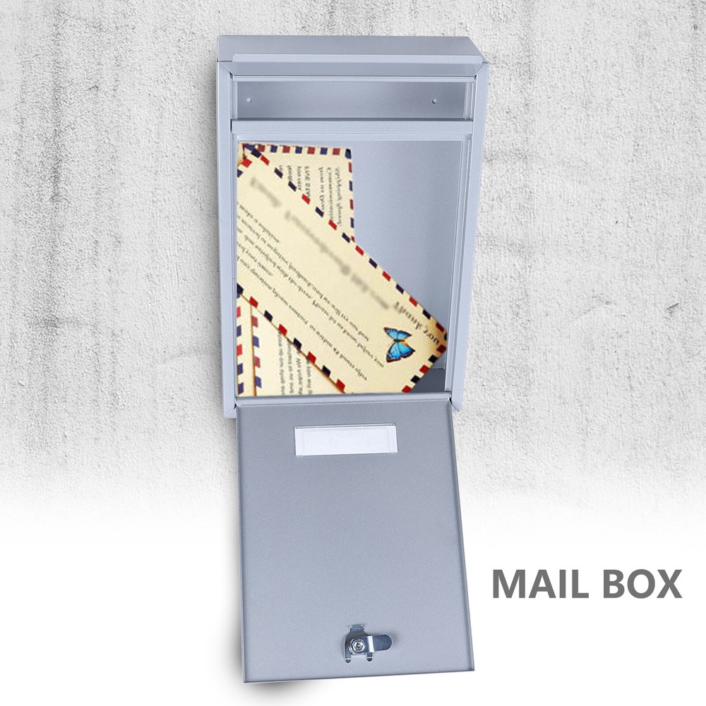 Post Mailbox Mail Box Wall Mount Locking Mailboxspaper Letter box Lockable 2 Key