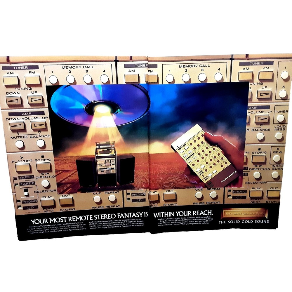 1984 Marantz Solid Gold Sound Stereo Receiver Original Print Ad