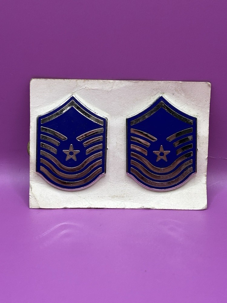 US Air Force First Master Sergeant Insignia Pins (Pair)