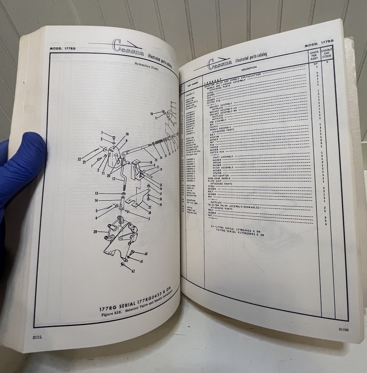 1971-1975 CESSNA Cardinal RG Parts Catalog Manual Original Book