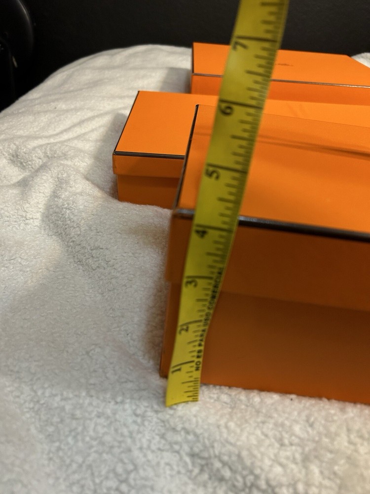 Authentic Hermès Empty Orange Gift Box Set (3 Boxes)