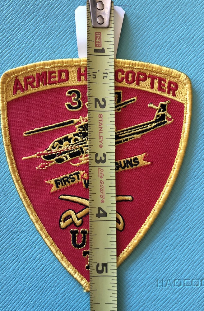 Armed Helicopter 334th, First With Guns, U T T. Buttonhole Patch.
