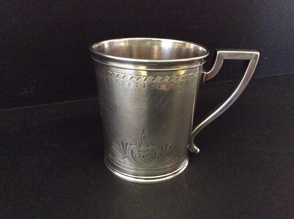 1868 Gorham Sterling Silver Presentation Christening Mug