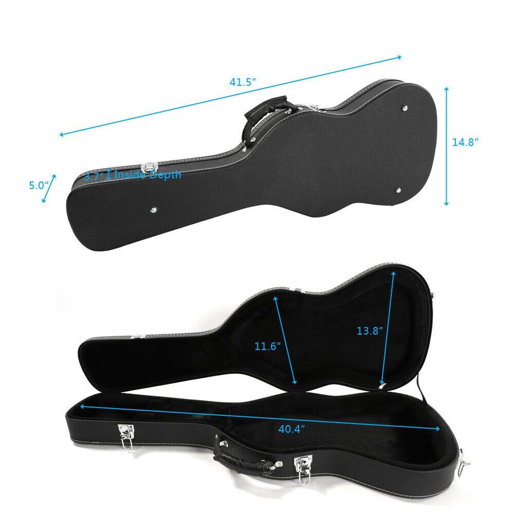39" Flat Surface ST MF Electric Guitar Carrying Hard Shell Case w/ Lock Latch