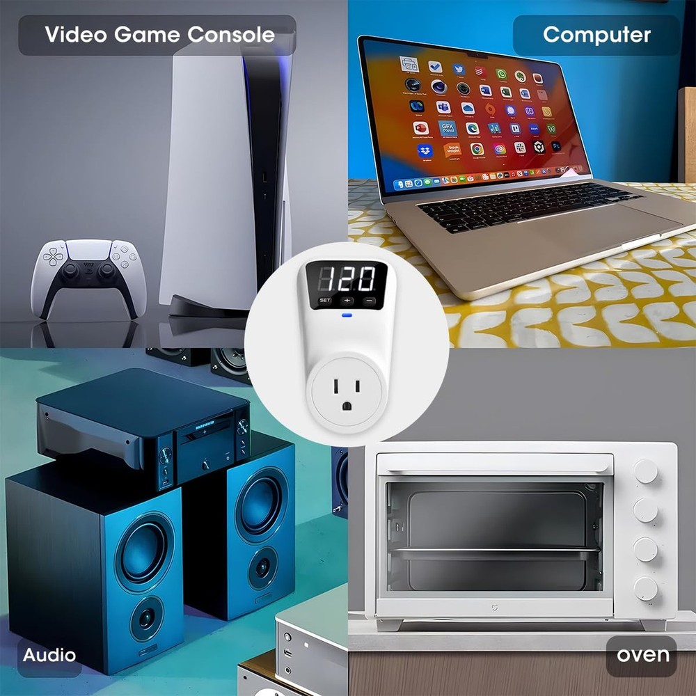 Smart Surge Protector Voltage Stabilizer Fireproof UL94V-1 Wall Mount Surge P...
