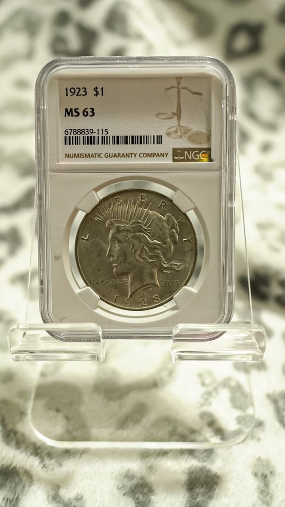 1923 MS63 Peace Dollar PCGS Certified