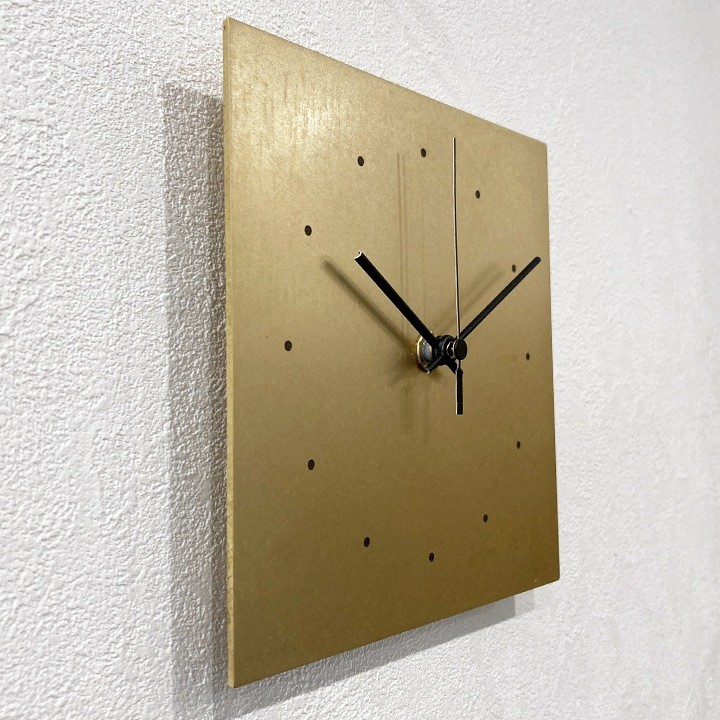 Brass Wall Clock (Square)