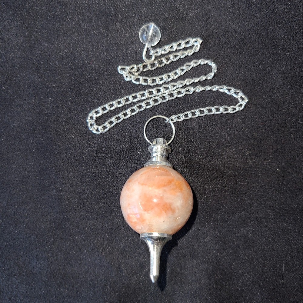 Sunstone Sephoroton Ball Sphere Crystal Dowsing Pendulum Divination Tool