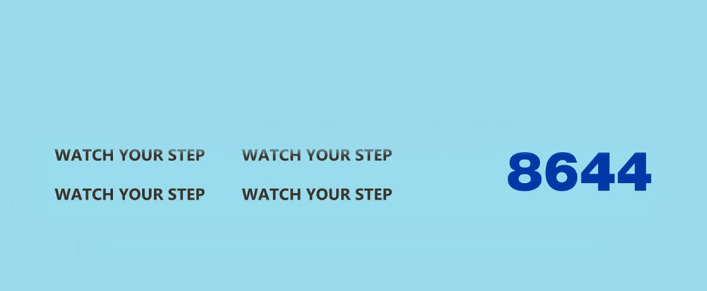 8644 HO scale Watch Your Step decal