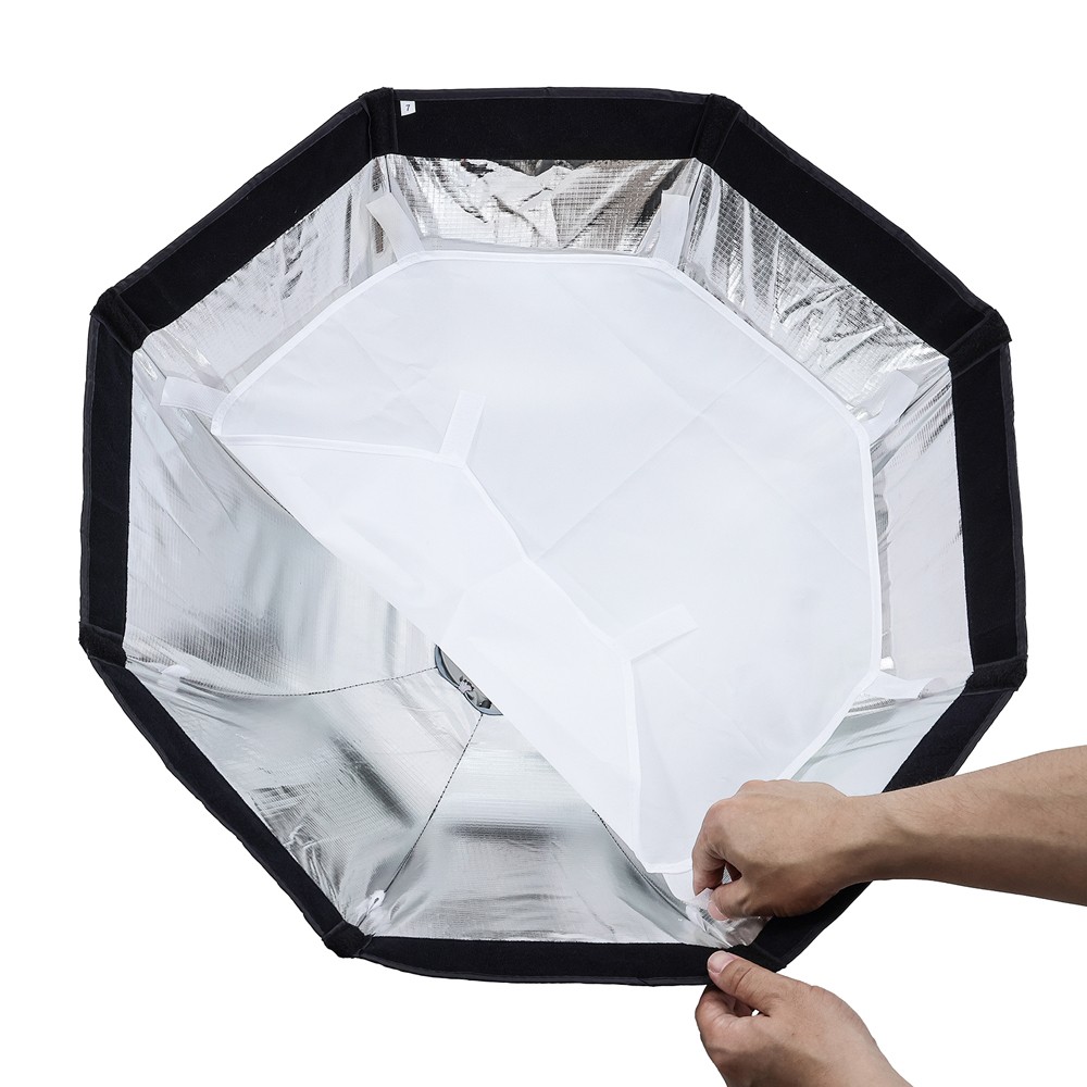 US TRIOPO K3-65 65cm Studio Flash LED Light Quick-Setup Octagon Softbox + Grid