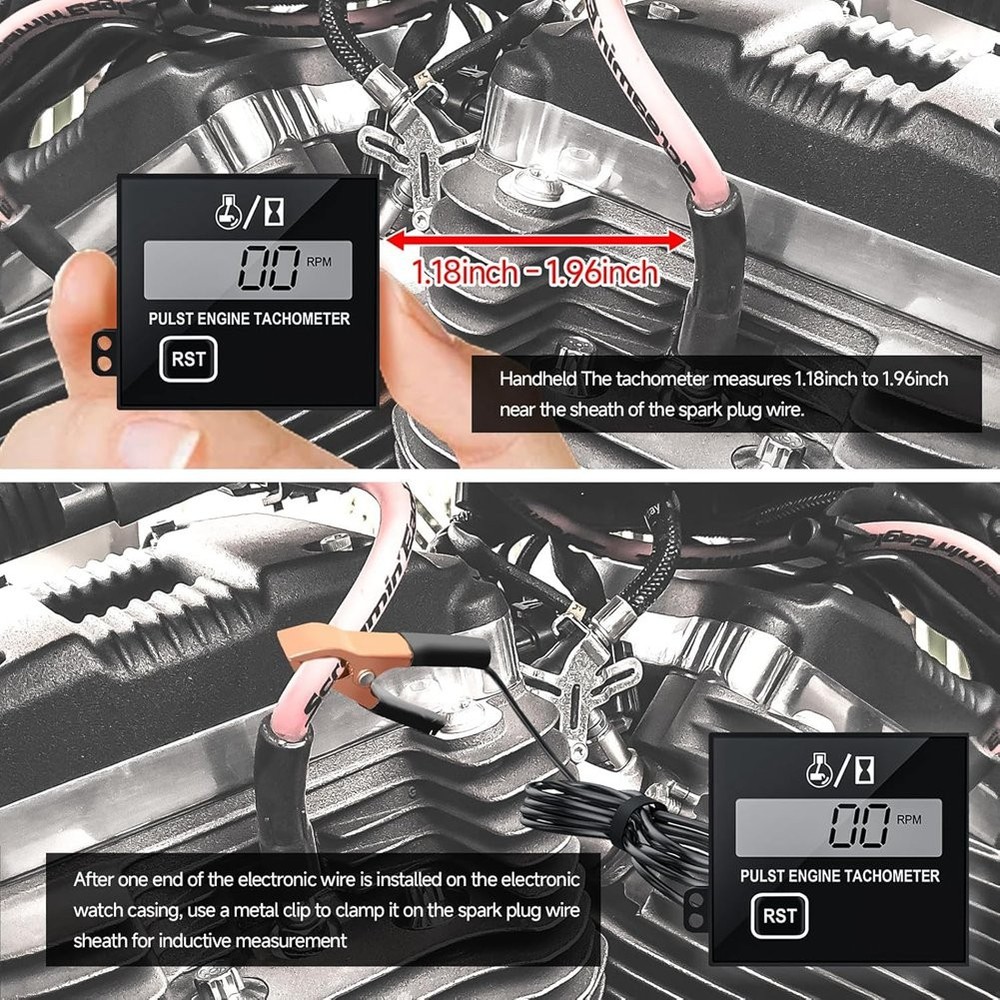 Digital Chainsaw Tachometer Small Engine Tachometer Digital Display Pulse6465
