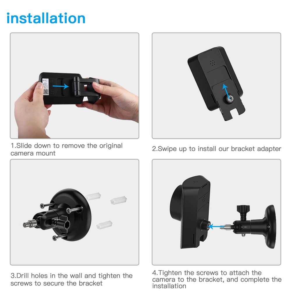 HOLACA 360° Adjustable Wall Mount for SimpliSafe Camera (1080p)