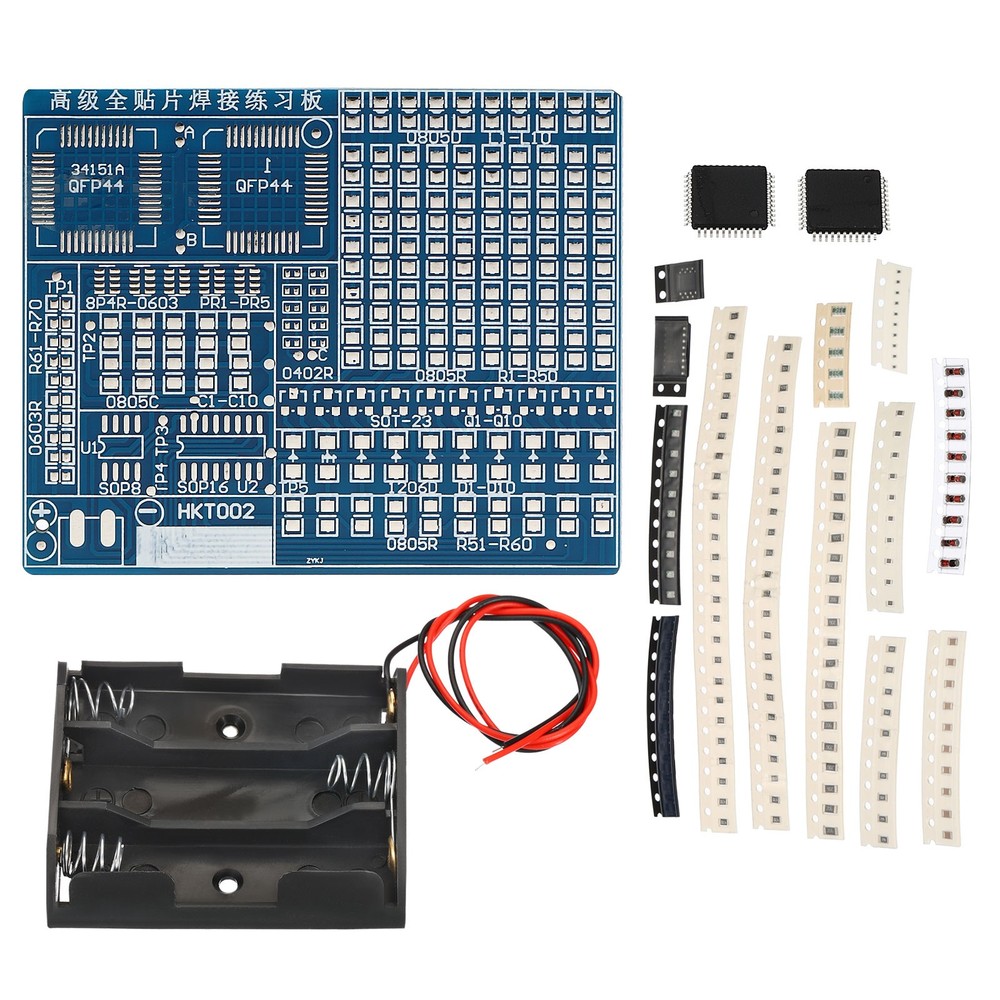 Soldering Practice Board, 1 Set Electronics Kit Prototype PCB Board DIY LED, 5V
