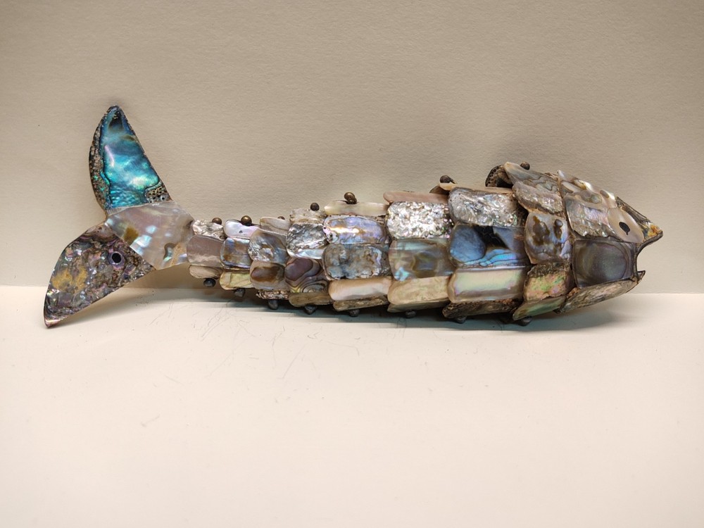 Vintage Abalone Fish Bottle Opener Articulated