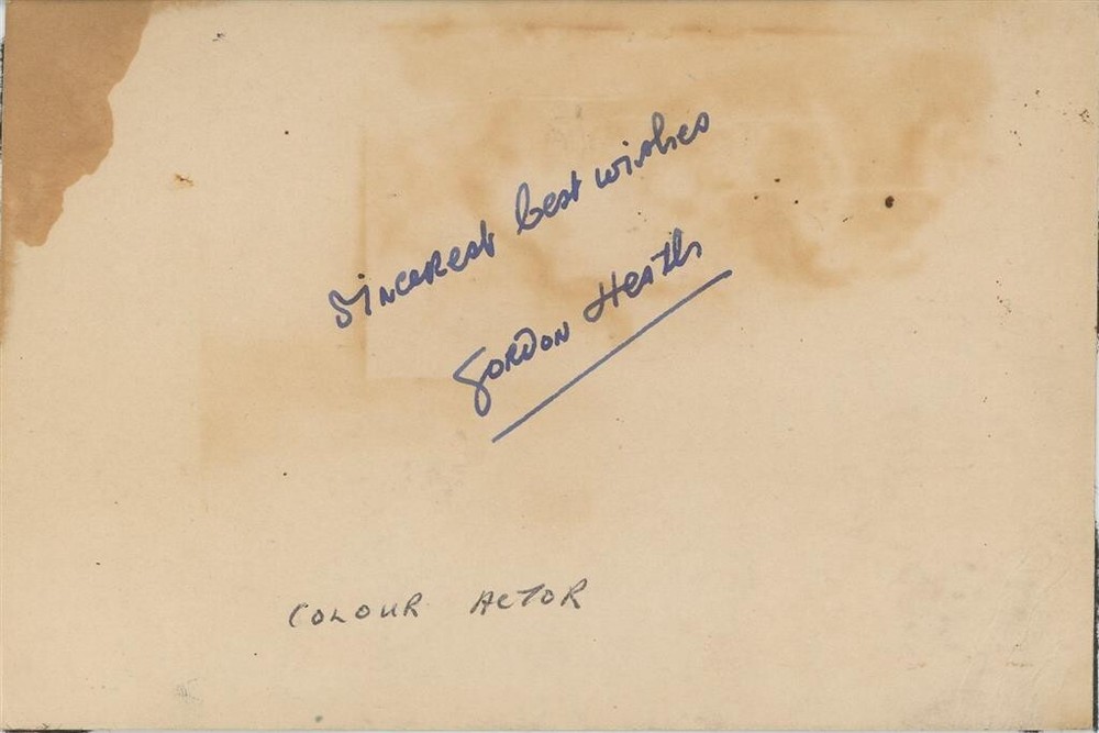 Gordon Heath- Signed Vintage Notecard