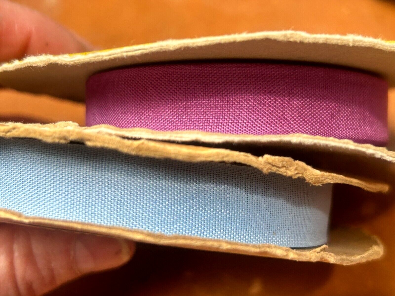 seam binding rayon 1/2" ribbon woven edge 5yds USA assorted