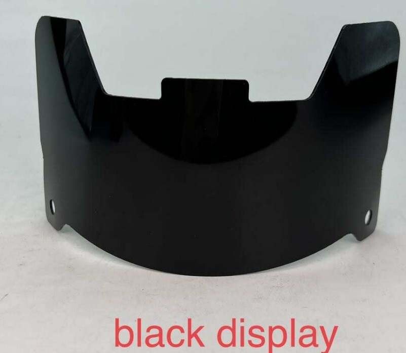 BLACK Full Size Football Helmet Visors & Clips FOR DISPLAY ONLY, NOT SEE THROUGH