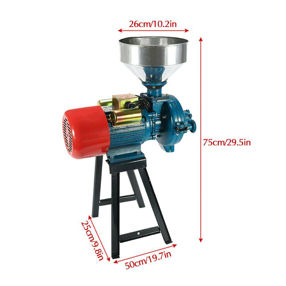 110V 3000W Electric Grinder Wet&Dry Feed/Flour Mill Cereals Grain Corn Wheat USA