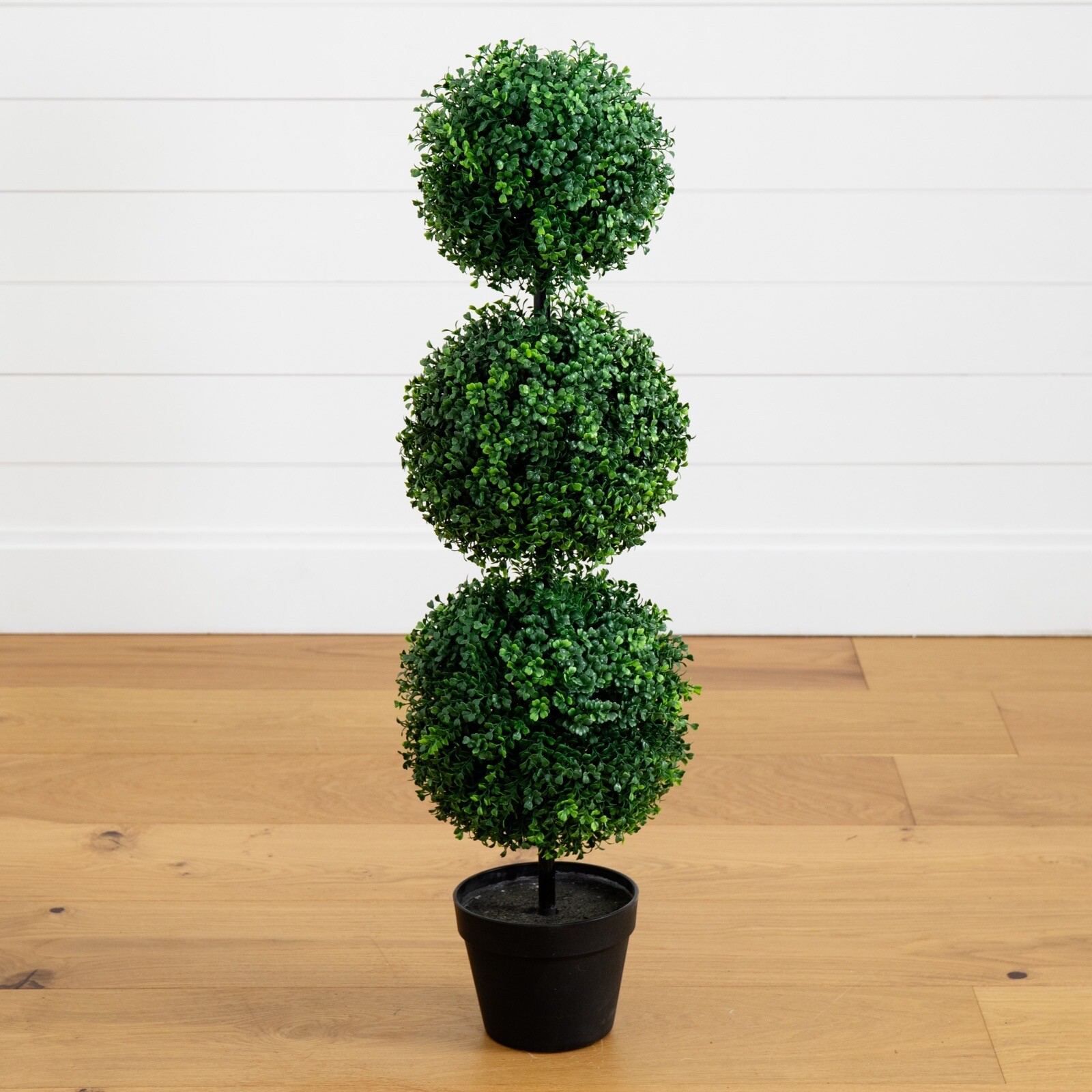 3' Topiary Boxwood Triple Ball Artificial Tree UV Indoor/Outdoor Home Decor.
