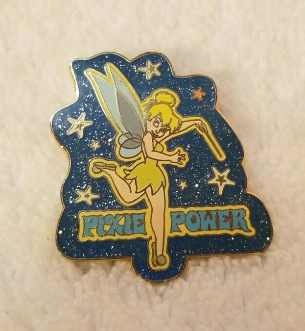 Disney 2002 TINKERBELL PIXIE POWER Trading Pin Glitter Sparkle