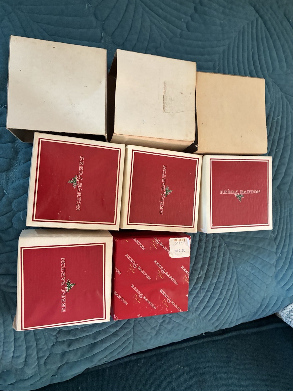 Reed & Barton Twelve Days of Christmas Silverplate Bell Set W/ Shelf Complete