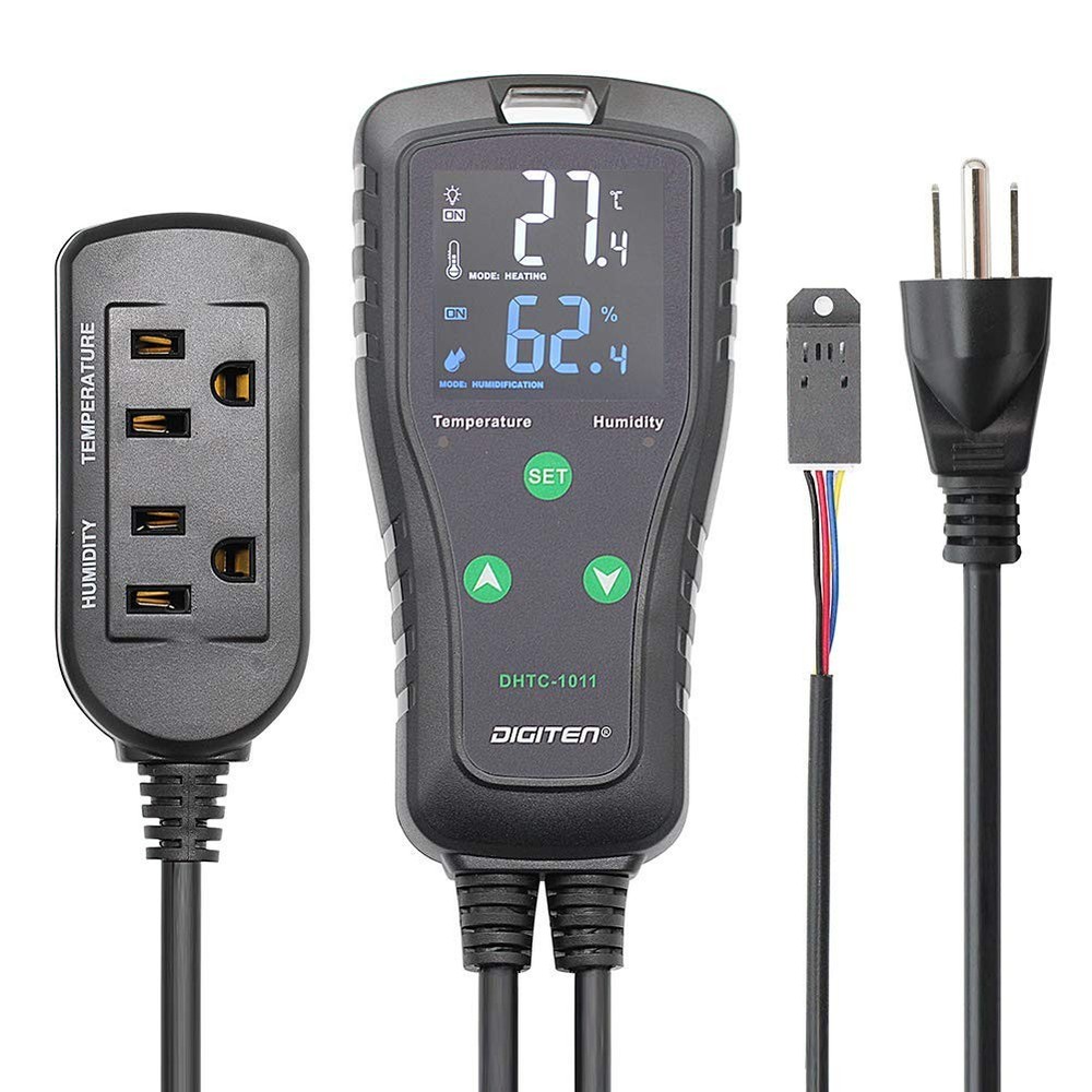 SENSTREE Temperature and DHTC1011-DIGITEN Humidity Temp Controller, Black