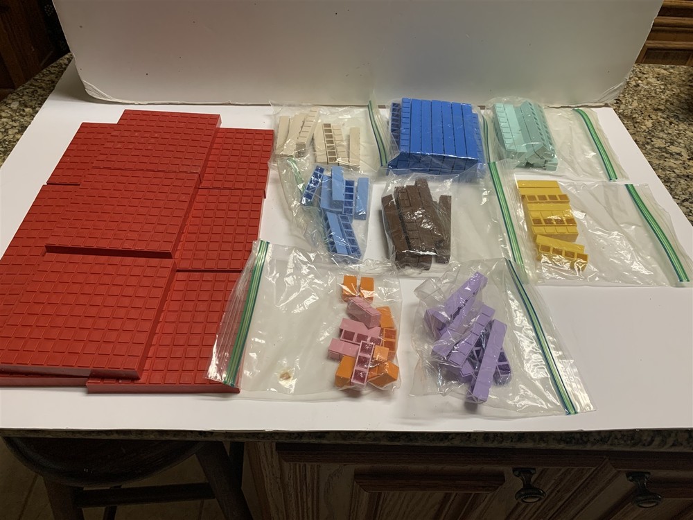 Lot Set Counting Blocks Math Manipulatives Plastic