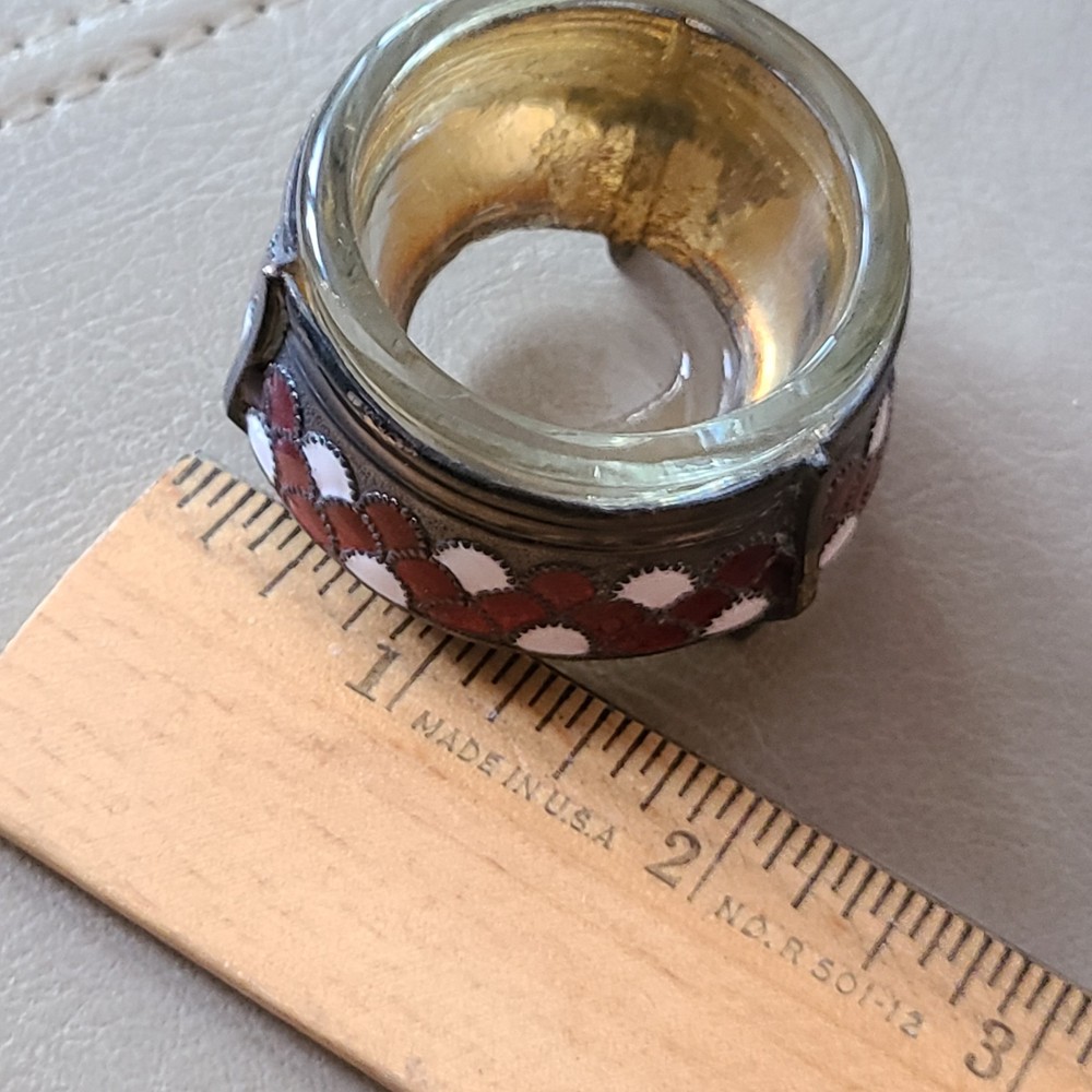 Open Salt Cellar Soviet USSR Enameled Vintage