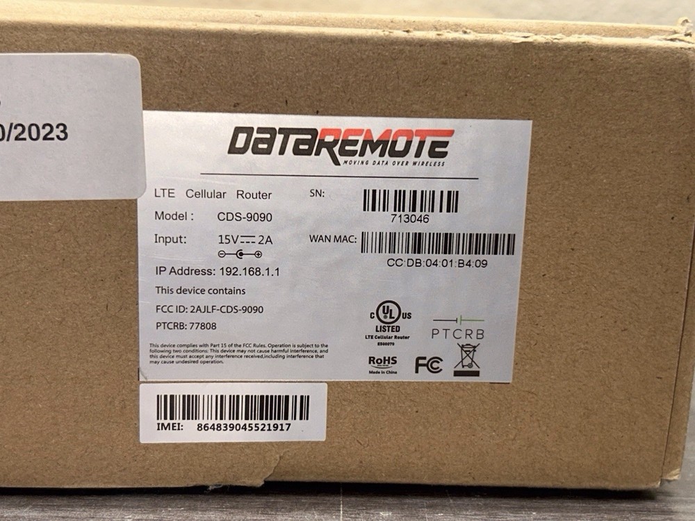 DataRemote CDS-9090 Advanced Wireless LTE Cellular Router #D645