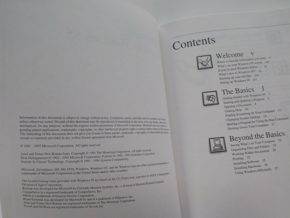 MICROSOFT Introducing Windows 95 Guide Original OEM 1995 Manual Book