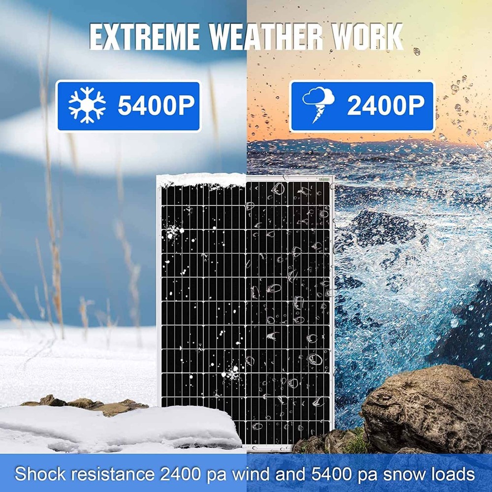 200W Solar Panel 12V Mono Solar Module PV Panel Caravan Camper Off-Grid System