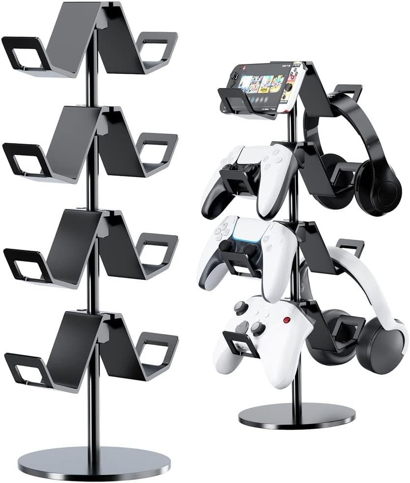 Controller Stand Holder,Headphone Stand 4 Tier - Adjustable Controller Mount 1pk