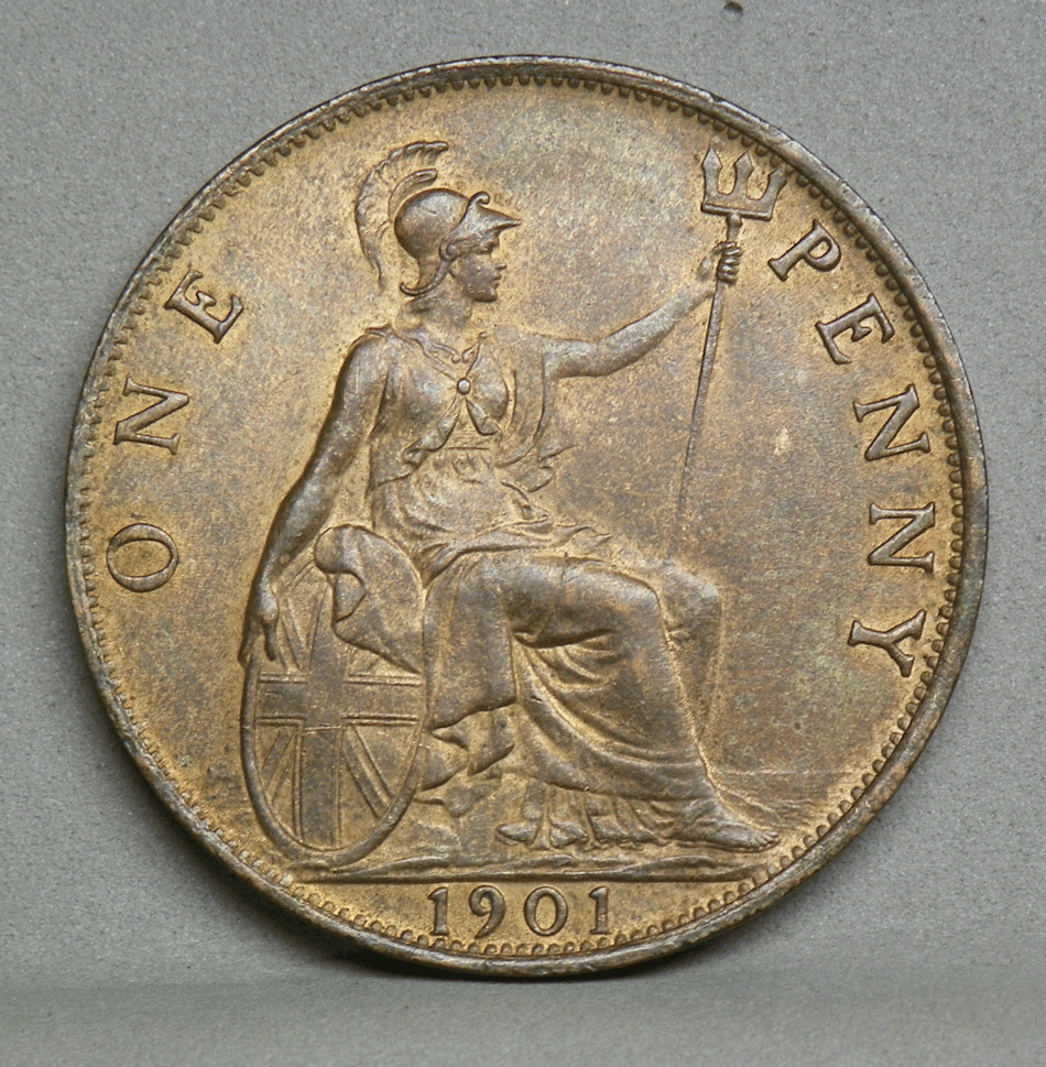 GREAT BRITAIN 1901 PENNY, Uncirculated