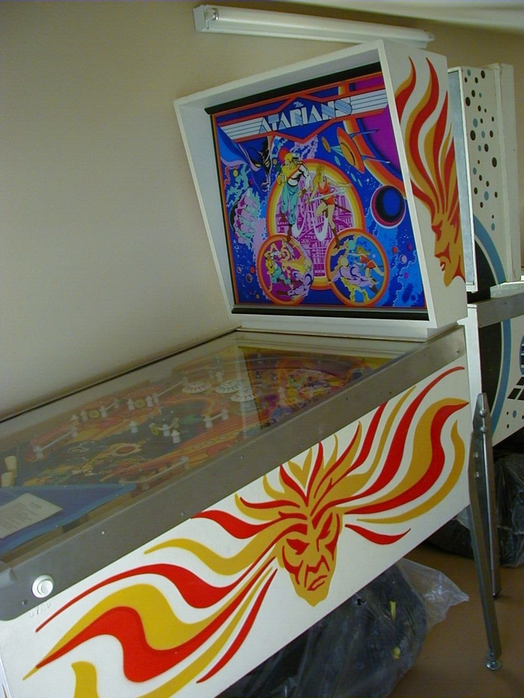Full-size pinball machine, The Atarians, never on location, complete, working